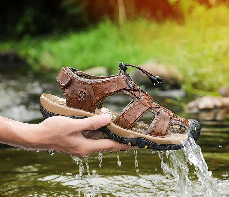 Sandals for Men Summer Outdoor Beach Shoes Casual Womens Leather Sneakers
