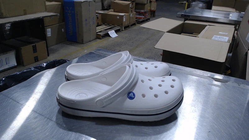 Good_Crocs Men's and Women's Crocband Clog, White, 12_White_12 Women/10 Men