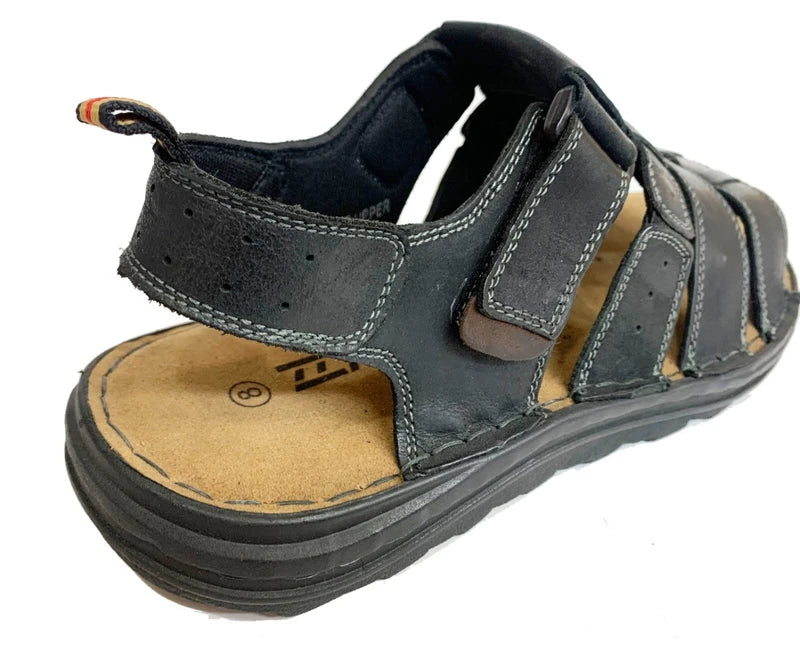 Mens Leather Sandal Shoe Casual Comfort Outdoor Sport Fisherman Slippers Diego-6