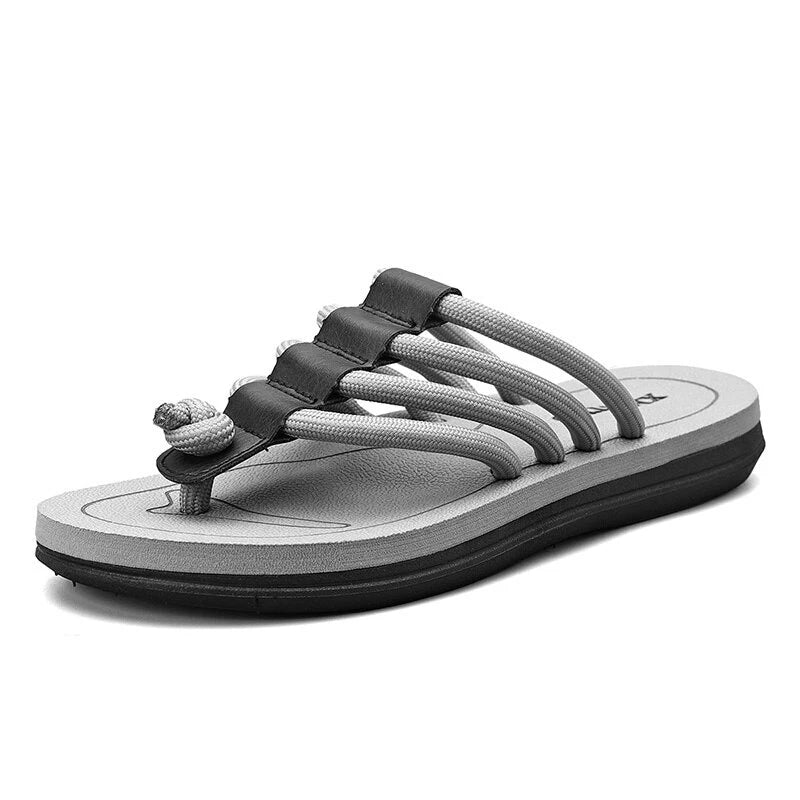 Chanclas De Verano Para Hombre Zapatos Planos Transpirables Cómodos Playa Casual