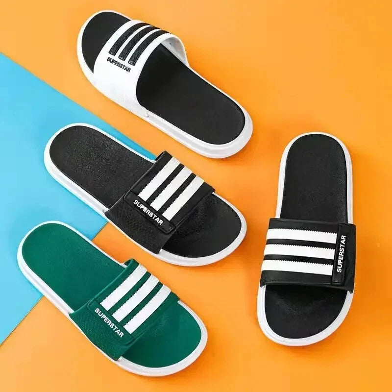 Men's Unique Outer Wear Summer Slippers Trendy Korean Style Beach Home Use