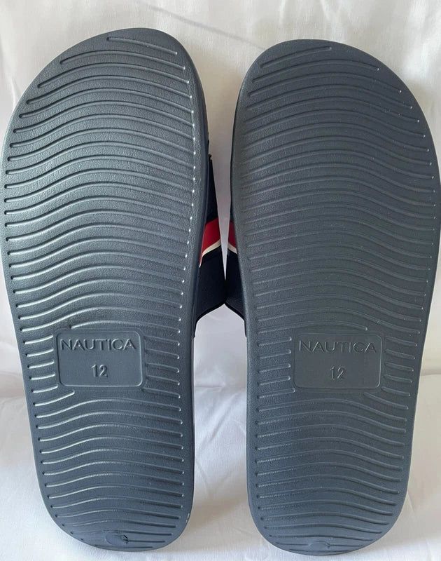 Nautica Men's Slipper STONO 2 Comfort Flip Flop in Navy and Red, Size 12 US