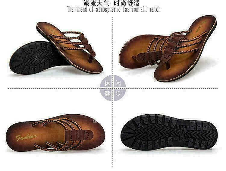 Mens Clip Toe Thong Sandals Shoes Slippers Flats Slip on Flats Beach Outdoor new
